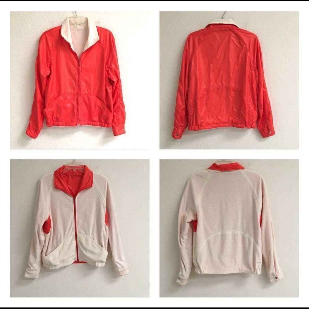 Vintage reversible nylon and terry cloth jacket M‎